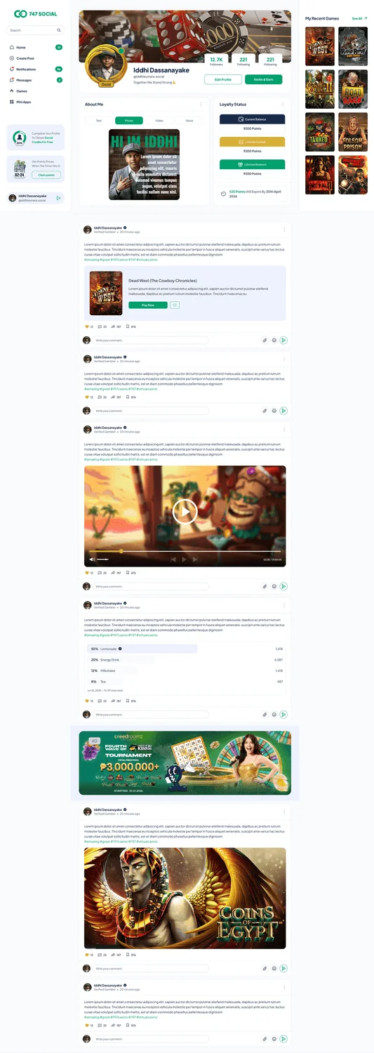 747 Social Casino - Profile